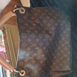 Louis Vuitton Brown Tote Bag with Signature Monogram Pattern